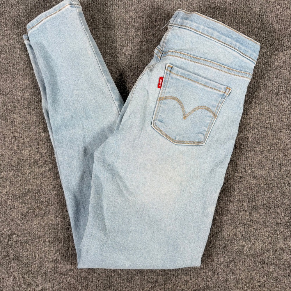 Levis Womens Light Wash Pull On Jeggings Skinny Denim Pants 14 REG #4514